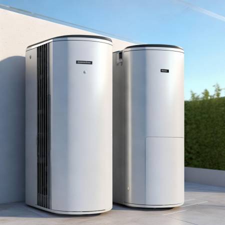 空气能热水器:分体一体容量适中