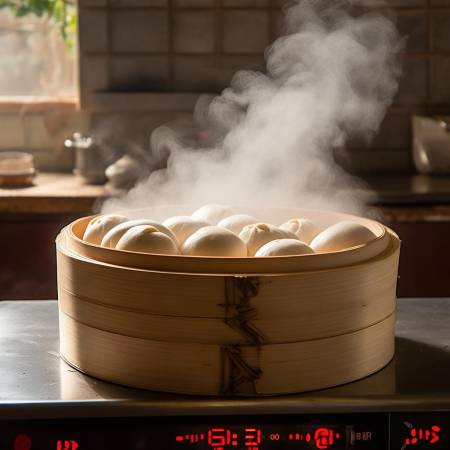 蒸馍关键步骤:蒸煮15分钟
