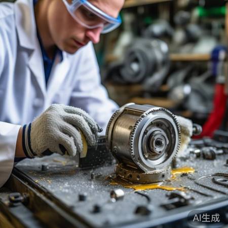 清洁转子,轻刷勿损