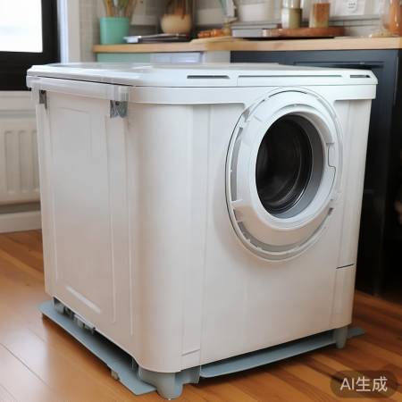 塑料垃圾桶巧妙变身洗衣机底座，实用创意推荐