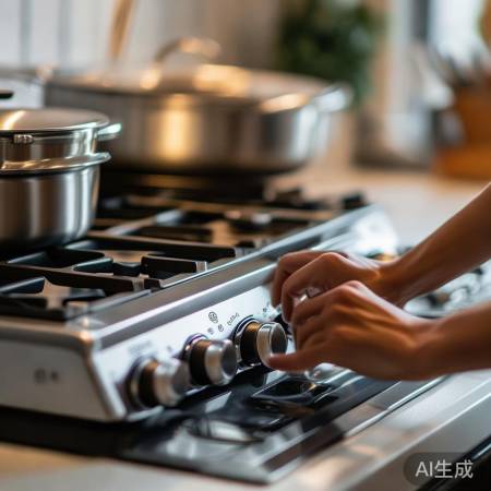 燃气灶需手动调整