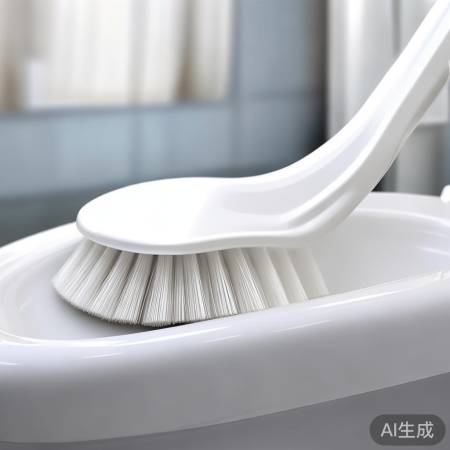 “柔软马桶刷,清洁更护表面”