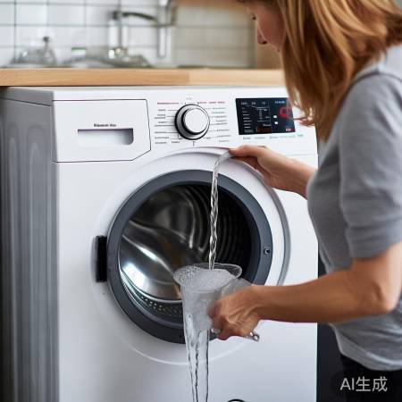 洗衣水量适中,洗涤剂适量