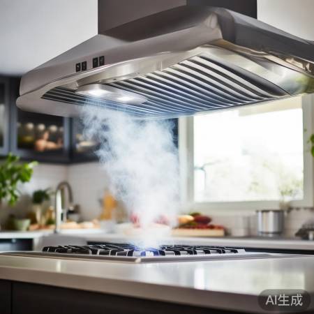 油烟机耗电高,需强负压吸油。