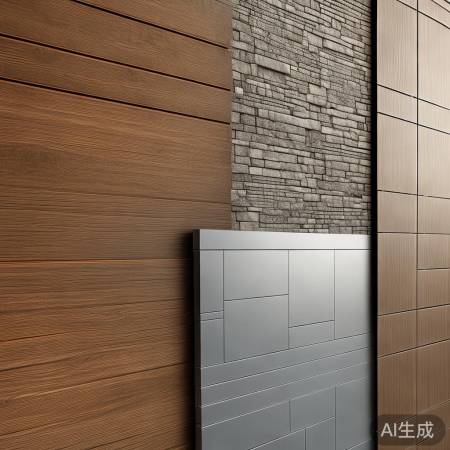 背景墙材质多样,风格迥异。