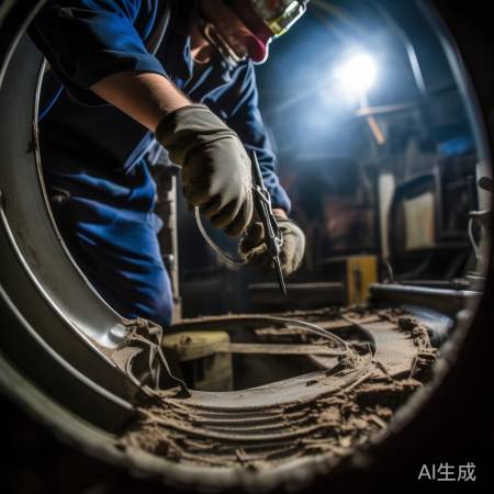 标记烟道,小心剪开