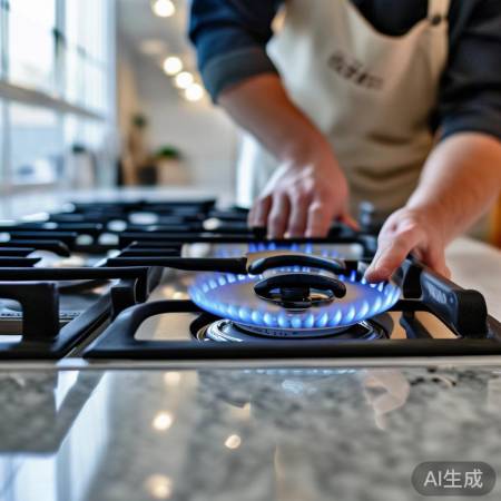 燃气灶已康复,火苗稳定