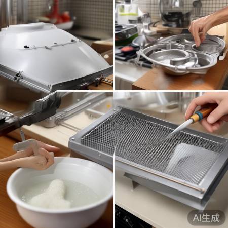 拆油烟机,清洗过滤网