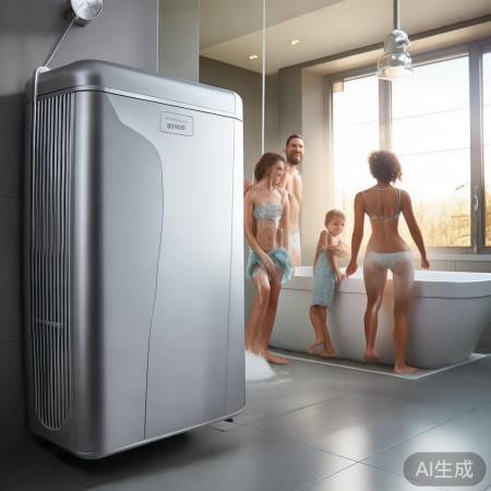 “空气能热水器E6,舒适节能新