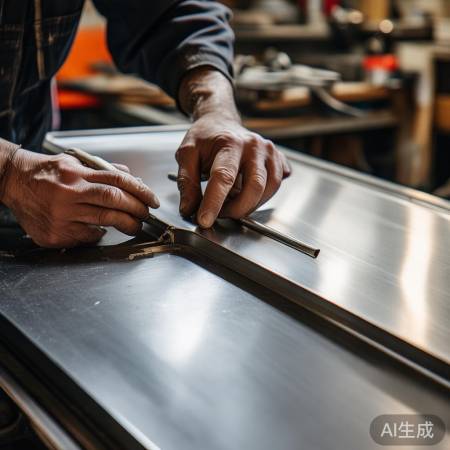 打磨门板,确保光滑度