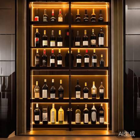 红酒柜灯光搭配,温馨现代两相宜