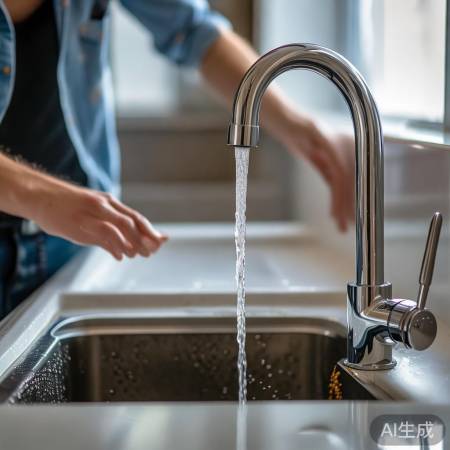 检查水龙头,清除杂质