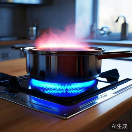 “红外线燃气灶,快速烹饪神器”