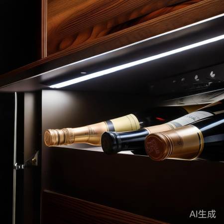 红酒柜内安装灯带