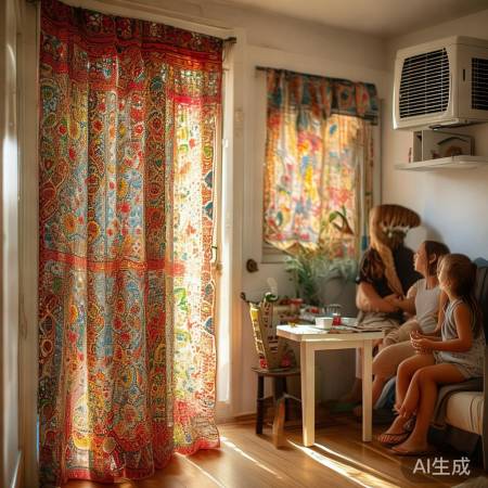 厨房门帘帘空调，夏日清凉生活