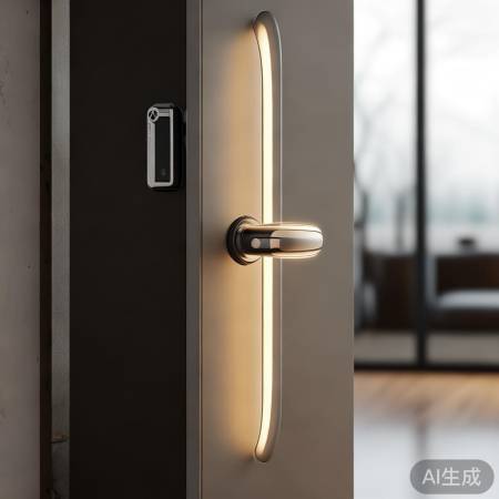 “智能门锁，一推即开，美观大方