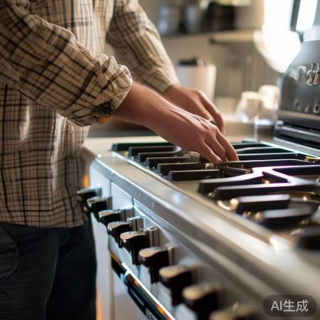 燃气灶不点火，需检修。