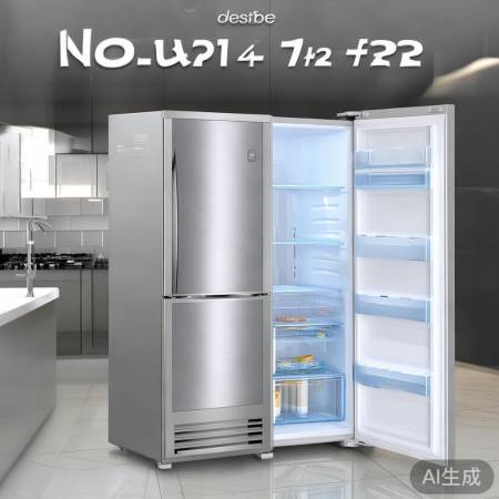 “美的439升风冷冰箱，时尚大