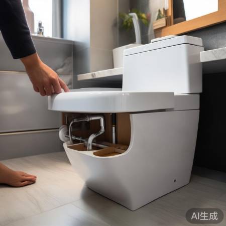 智能马桶水管巧遮法，美观实用