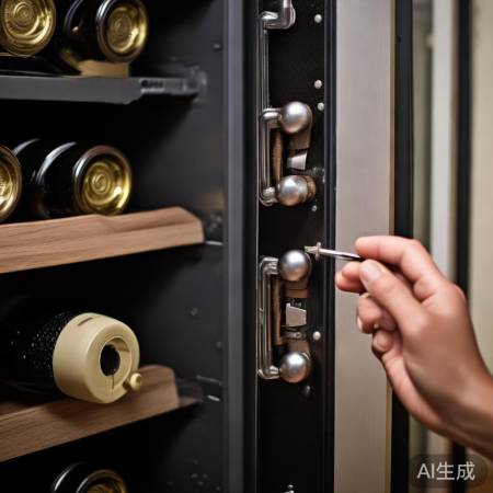 “红酒柜门铰链检查加固”