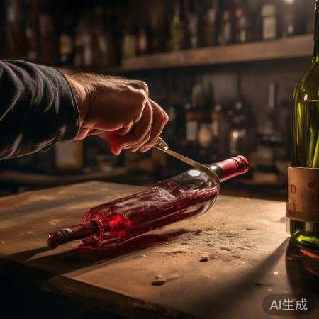 红酒罐切割中