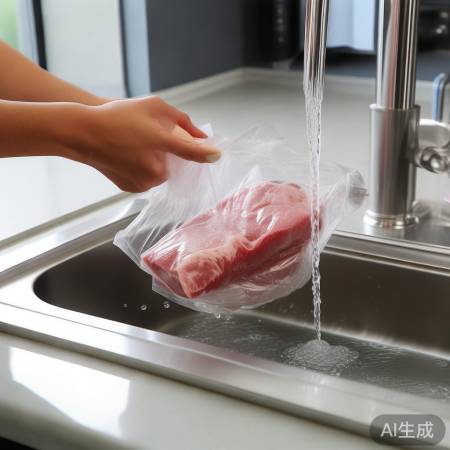 冷水快速解冻冻肉
