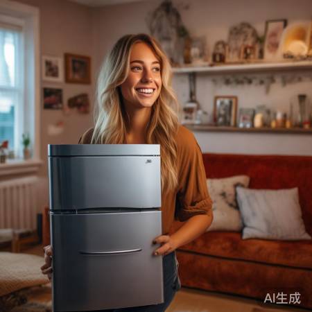 美女博主公益赠冰箱