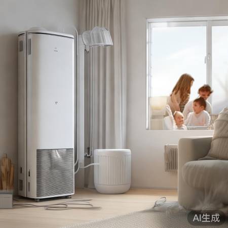 空气能热水器，室内安装，热水静