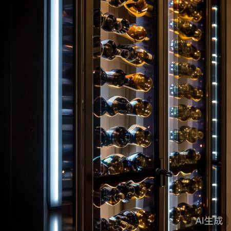 红酒柜灯光，调节温馨风景