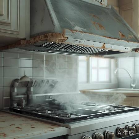 油烟机老化迹象：效降、噪增、壳