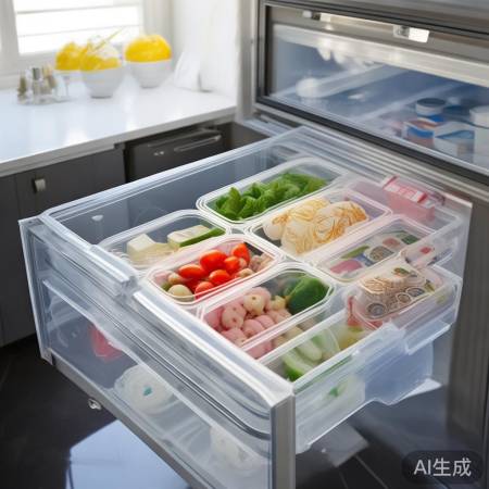 冰箱冷冻室抽屉分隔神器，轻松提升收纳空间