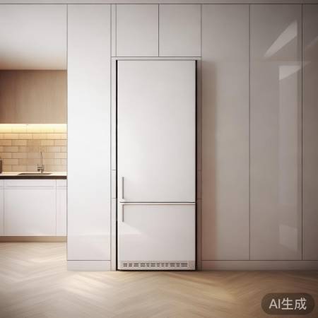 白色嵌入式冰箱，现代简约家居必备之选
