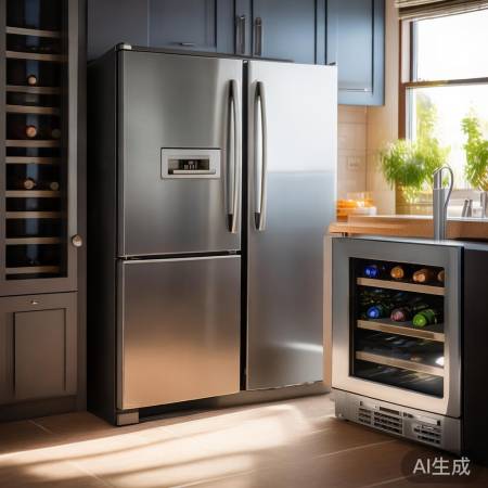 冰箱通风避光，红酒柜小空间