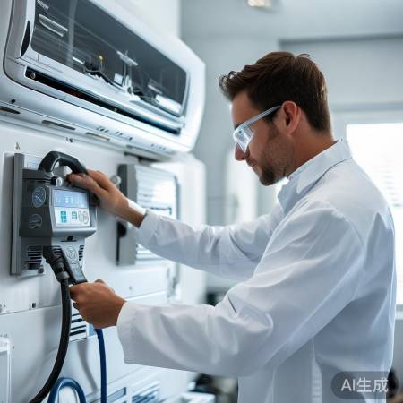 空调安装后,检查调试确认正常。