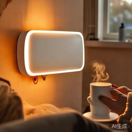 周末下午，壁炉热水器温暖时光