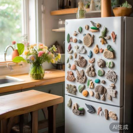石塑粘土冰箱贴磁吸，打造个性化厨房生活新风尚
