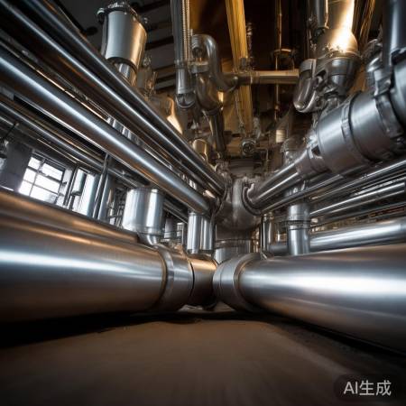 拐角管道密且水平