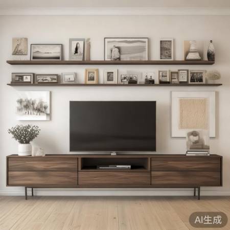 电视墙装饰多样，简约为主