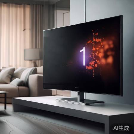 液晶电视出现异常：一块屏幕出现黑色字符1