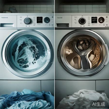 波轮翻滚去污强，滚筒细腻磨损低