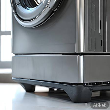 不锈钢底座：稳固耐用，静音洗衣