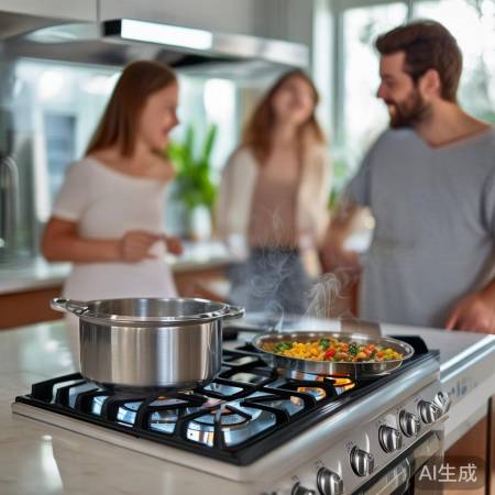 燃气灶燃烧高效，厨房更清新