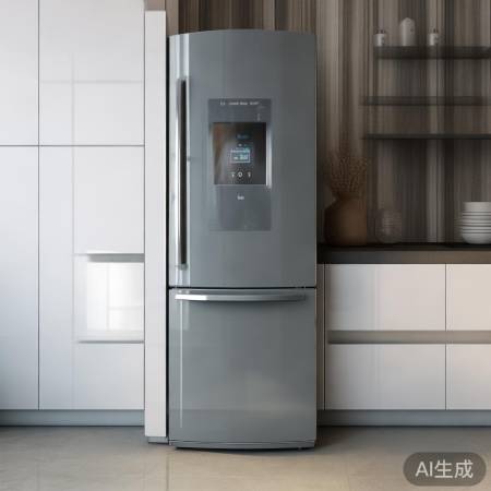 冰箱外观简洁，操作智能