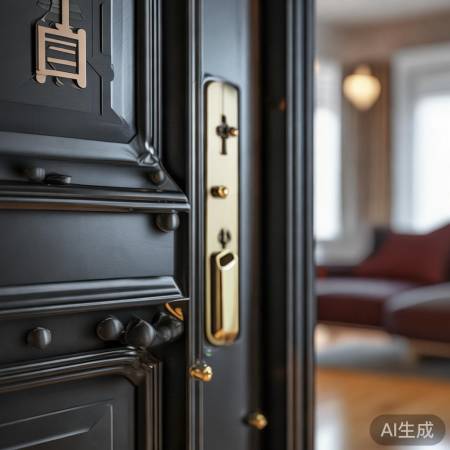 “福上福门，家安全乐”