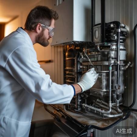 检查壁挂炉散热及管道