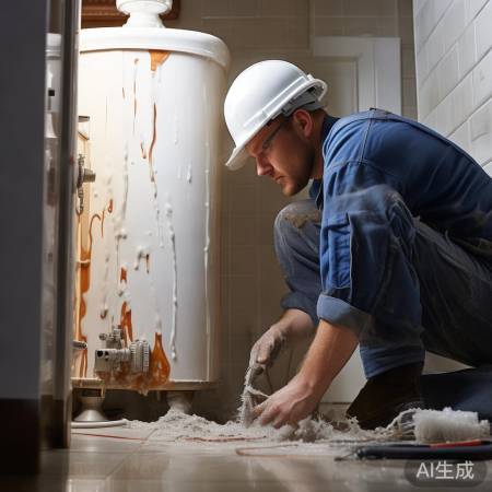 热水器排污不畅，水垢或堵塞。