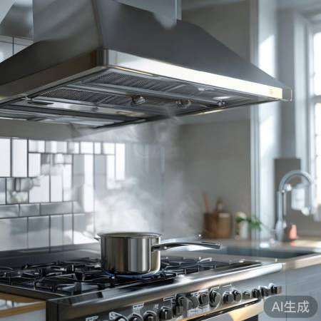 油烟机高度调节，煎炒宜低，蒸煮