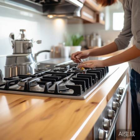 燃气灶安装完毕,睡前关阀记心间