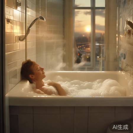 周末泡澡,放松心情