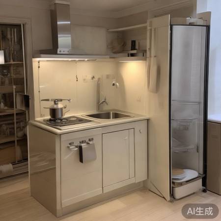 集成灶水槽橱柜一体，空间大福音